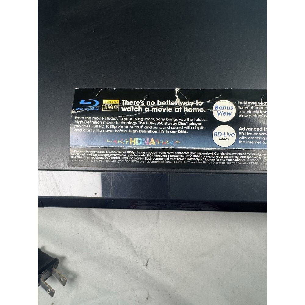 Sony BDP-S350 Blu Ray Disc DVD Player HDMI Tested Working No Remote - Picture 6 of 15